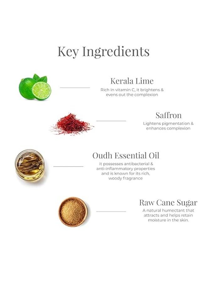 Forest Essentials Lime Saffron & Oudh Soap | Ayurvedic Scented Handmade Bath Soap | Gently Cleanses & Softens Skin | With Natural Oils & Raw Cane Sugar - Image 3