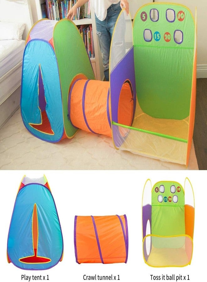 Alvantor® Kids Tent Play Tent Fun Toss It Game Zone 3-in-1 Pop Up Play Tunnel Indoor Outdoor Great Game & Toy Gift for Children (Include 4 Balls) - Image 2