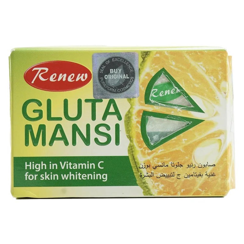 Renew Gluta Mansi High in Vitamin C, Bar Soap for Skin Whitening- 135gms - Image 1