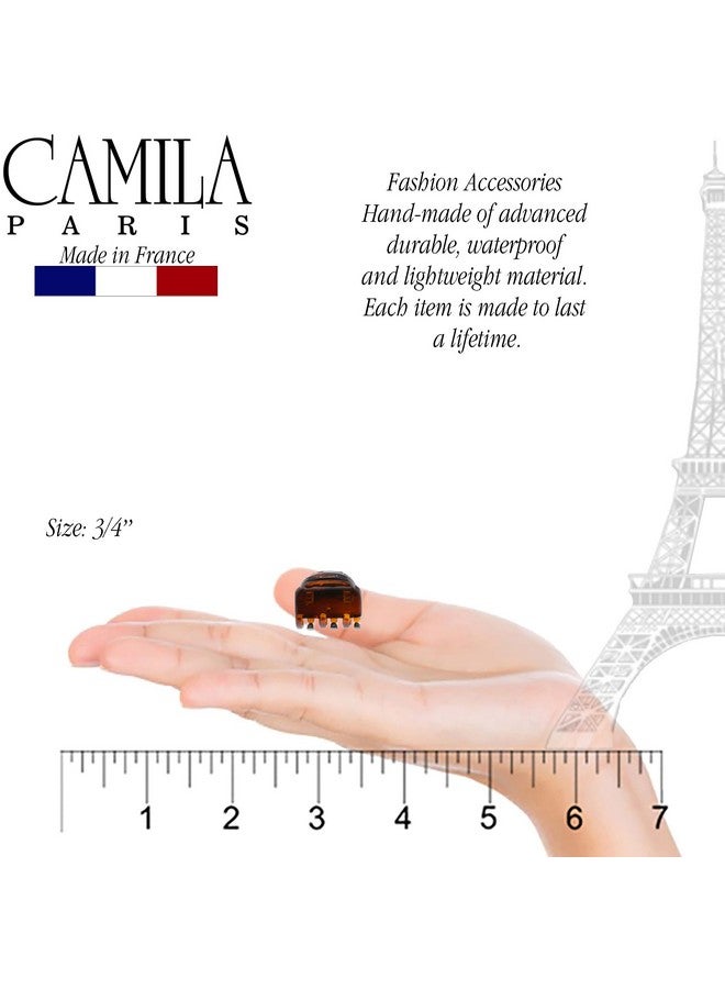 CAMILA Paris Cp3289 French Hair Clip For Women Set Of 2 Small Tortoise Shell Girls Hair Claw Clips Fashion Durable Hair Accessories For Women Ladies Strong Hold No Slip Grip Clamp Made In France - Image 4