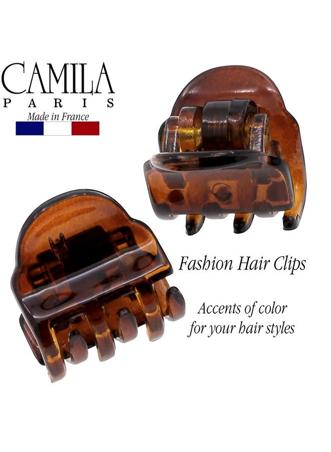 CAMILA Paris Cp3289 French Hair Clip For Women Set Of 2 Small Tortoise Shell Girls Hair Claw Clips Fashion Durable Hair Accessories For Women Ladies Strong Hold No Slip Grip Clamp Made In France - Image 5