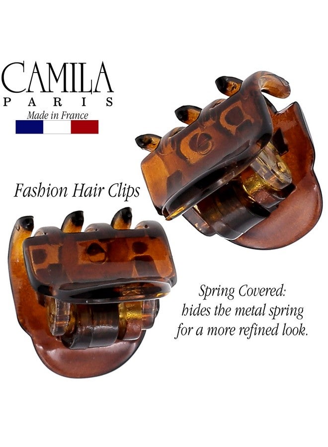 CAMILA Paris Cp3289 French Hair Clip For Women Set Of 2 Small Tortoise Shell Girls Hair Claw Clips Fashion Durable Hair Accessories For Women Ladies Strong Hold No Slip Grip Clamp Made In France - Image 3