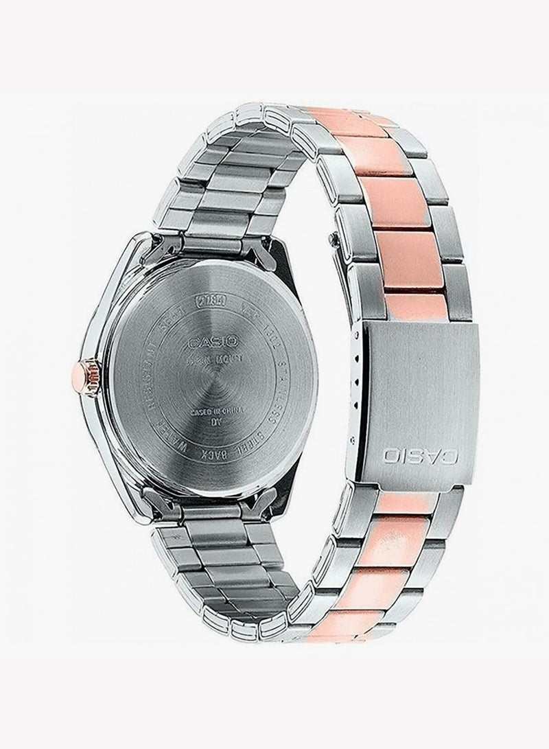 CASIO ساعة كاسيو LTP-1302PRG-2AV النسائية الأنيقة ذات اللونين من الفولاذ المقاوم للصدأ - Image 3