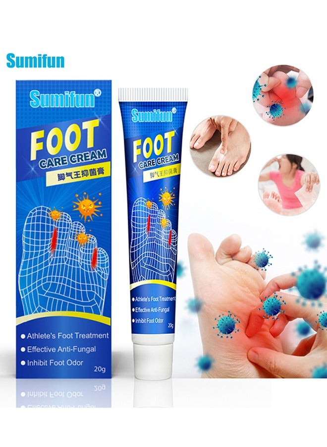 سوميفون كريم العناية بالقدم, كريم القدم برائحة القدم للرياضيين, كريم مضاد للفطريات, كريم مضاد للبكتيريا لقدم الرياضيين, علاج التعقيم إصلاح العناية بالقدم المضادة للعدوى 20 جرام - Image 1