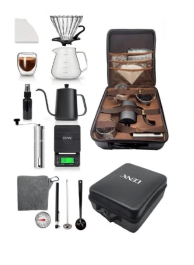 Denx Coffee Maker Kit, 12pcs Coffee Accessories Tools with Portable Carrying Bag - Image 4