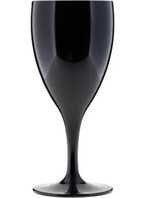 Ambalaj Pazarı Packaging Market Premium Polycarbonate Wine Glass Black 230 cc
