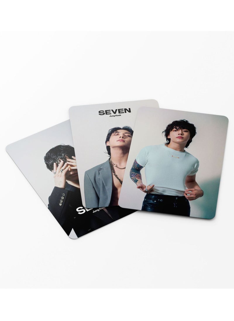 Seven 55 Piece BTS Kpop Bangtan Boys Jungkook Solo Photo Seven New Album Lomo Card  - Image 4