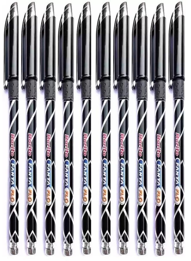 FIRST CLICK Rorito's Fantaflo Black 20 Ball Pens | Smooth Writing Ballpoint Pen with Dotted Grip | 1.0 mm Waterproof Ink | Ideal for Exams, OMR Sheets, and Everyday Writings (Black Ink) - Image 4