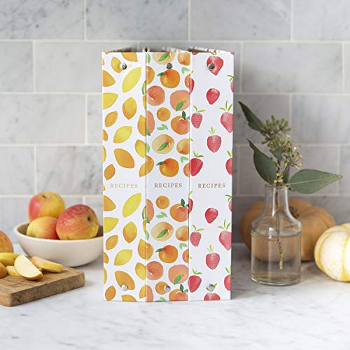 Jot  Mark Jot & Mark 8.5" x 11" Sturdy 3 Ring Recipe Binder with Spill-Proof Clear Binder Sleeves Sheet Protector, 30 Dual-Sided Recipe Card Pages for Written & Printed Recipes, Tabbed Dividers, Lemon Twist - Image 4