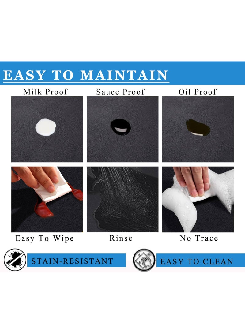 وانغبانغزي حصيرة قهوة للأسطح، ملحقات بار القهوة تناسب أسفل ماكينة الإسبريسو، حصيرة مطاطية ماصة لإخفاء البقع على سطح المطبخ، حصيرة لتجفيف الأطباق لعداد المطبخ (بني، 12"x19") - Image 4