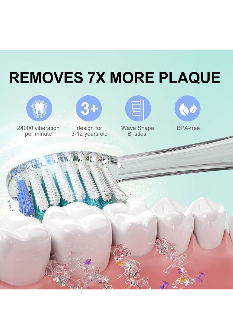 Seago - Kids Electric Toothbrushes Sonic Toothbrush, Soft Battery Powered Tooth Brush With Smart Timer,Waterproof Replaceable Deep Clean For Kids(Age of 3+)，Travel Toothbrush - Image 1
