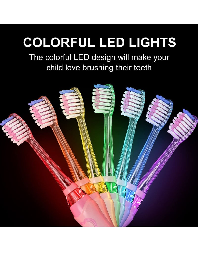 Seago - Kids Electric Toothbrushes Sonic Toothbrush, Soft Battery Powered Tooth Brush With Smart Timer,Waterproof Replaceable Deep Clean For Kids(Age of 3+)，Travel Toothbrush - Image 1