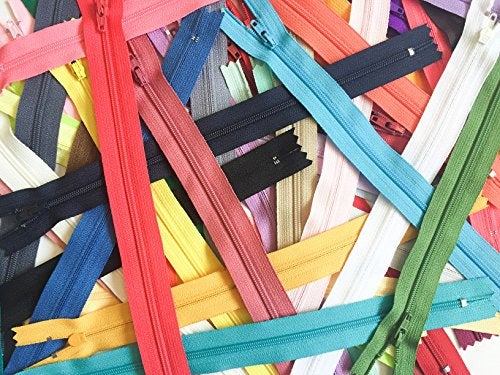 YKK Craftbot 10 Inch Assorted Colors YKK Zippers Number 3 Nylon Coil Set of 110 Pieces - Image 3