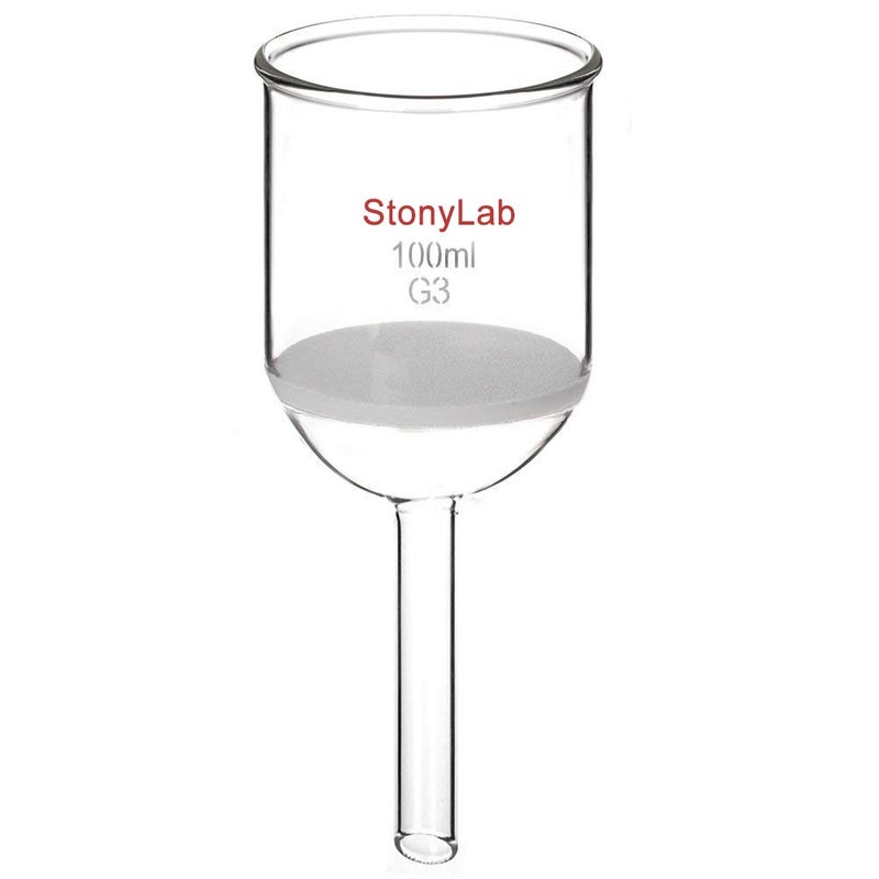 stonylab Borosilicate Glass Buchner Filtering Funnel with Fine Frit(G3), 56mm Inner-Diameter, 60mm Depth (100ml) - Image 1