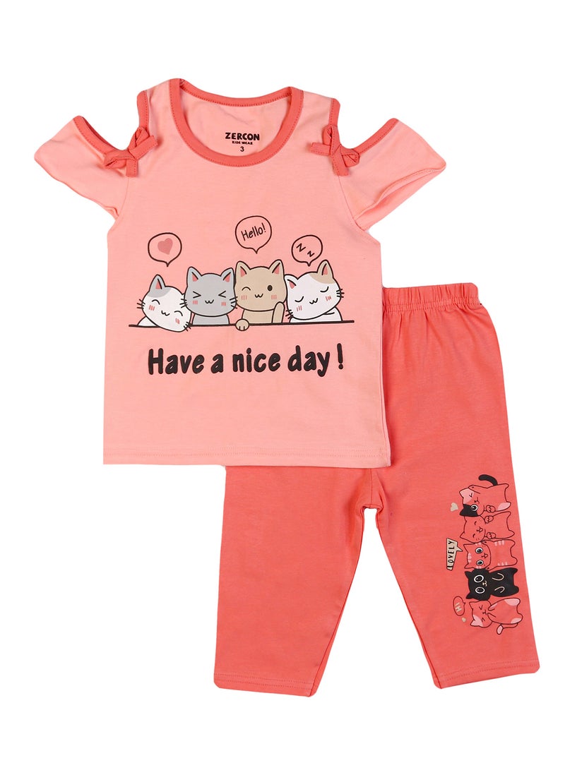 زيركون بيجامة بناتي صيفي - Image 1