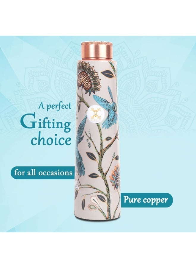 MERCAPE® - 100 % Pure Copper Water Bottle | Premium Quality | Leak Proof, Durable & Rust Proof | Non-Toxic & BPA Free Bottles | Eco Friendly Water Bottle (900 ml) (Pack of 1) - view 2