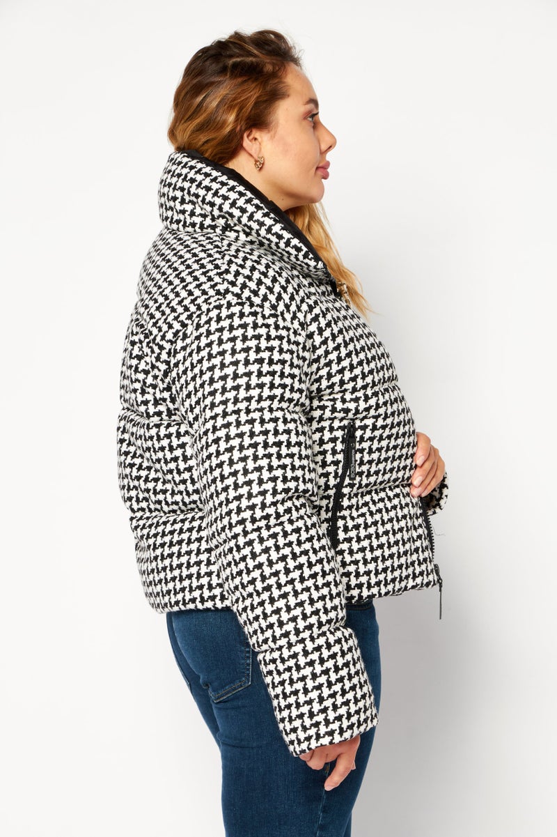 BCBGeneration Women Knitted Bomber Jacket, Black - Image 3