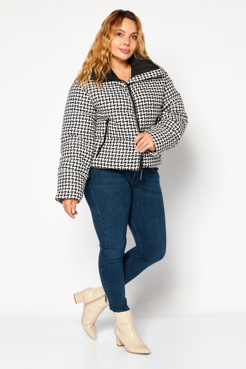 BCBGeneration Women Knitted Bomber Jacket, Black - Image 2