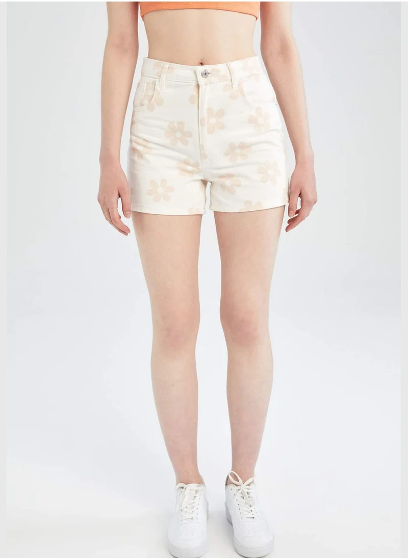 ديفاكتو Slim Fit Check Print Mini Short