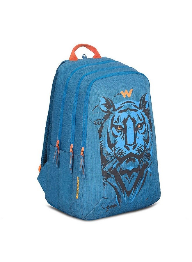 Wildcraft 44 Ltrs Blaze 3 Bike Top Blue Standard 4 Compartment Backpack (12274_Tiger_Blue)(Hxwxd : 19X13.5X10.5)(Inches) - Image 3