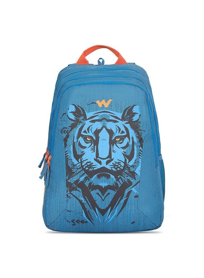 Wildcraft 44 Ltrs Blaze 3 Bike Top Blue Standard 4 Compartment Backpack (12274_Tiger_Blue)(Hxwxd : 19X13.5X10.5)(Inches) - Image 2