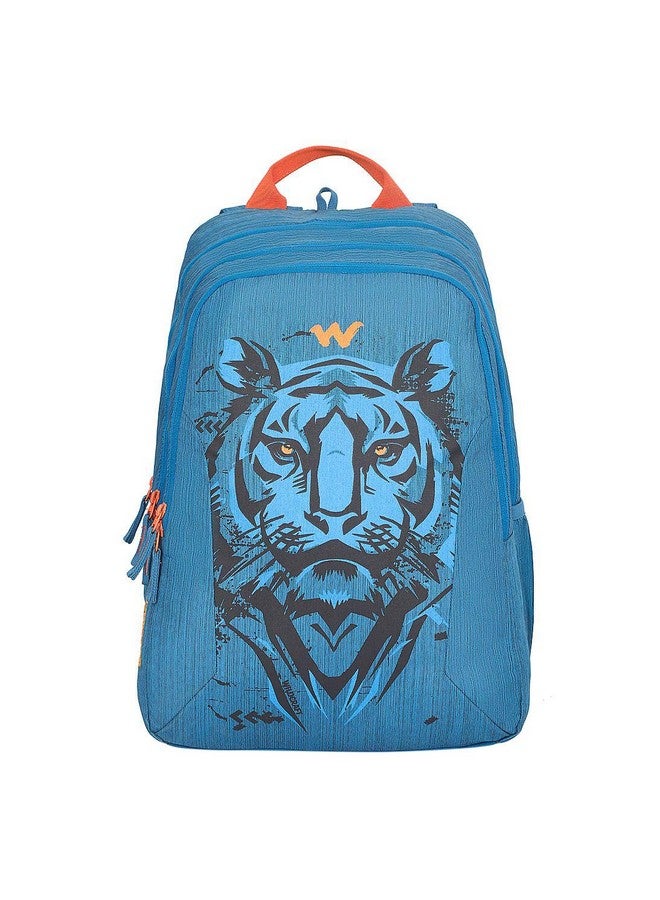Wildcraft 44 Ltrs Blaze 3 Bike Top Blue Standard 4 Compartment Backpack (12274_Tiger_Blue)(Hxwxd : 19X13.5X10.5)(Inches) - Image 1