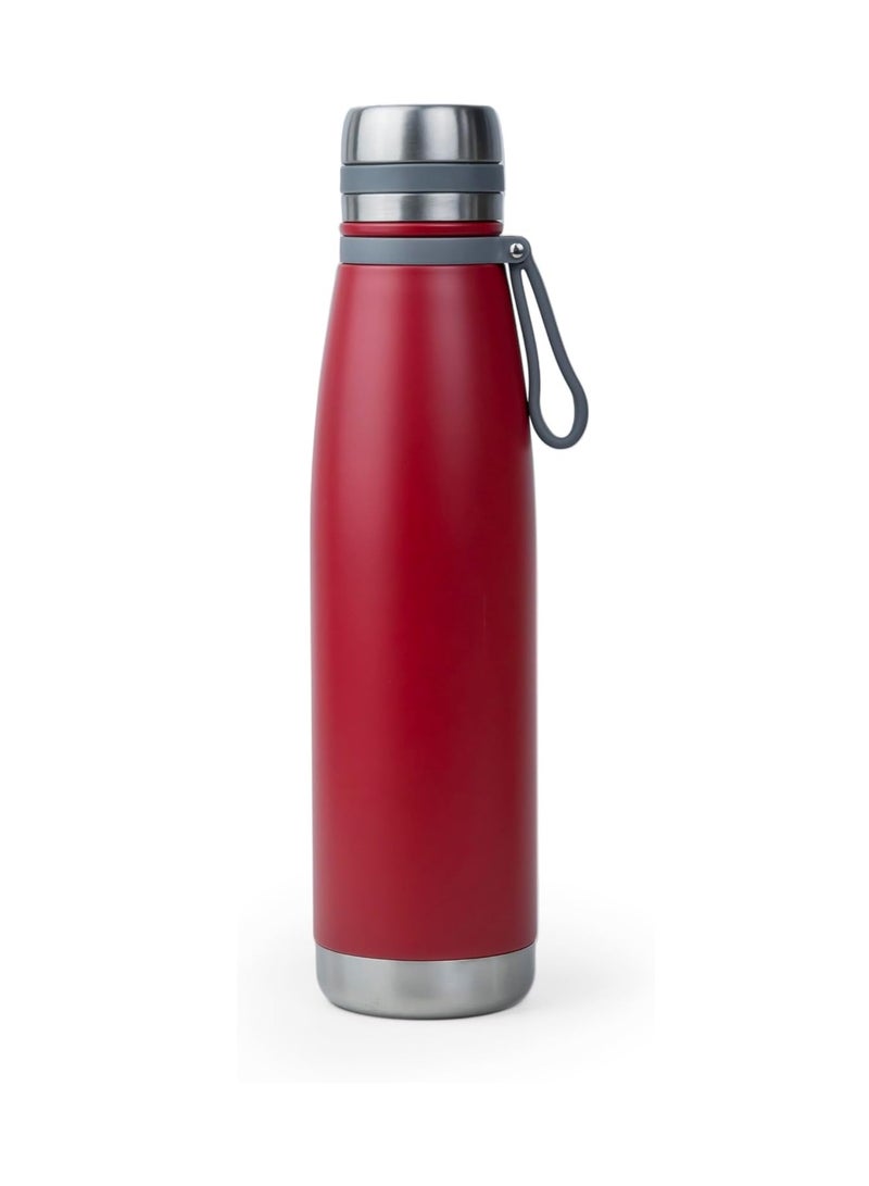 Nessan Elsa 853Ml Stainless Steel Vacuum Bottle - Double Wall Insulation For Hot And Cold Beverages - Comfortable To Hold - Easy To Carry - Indoor And Outdoor Use - Red - Image 1