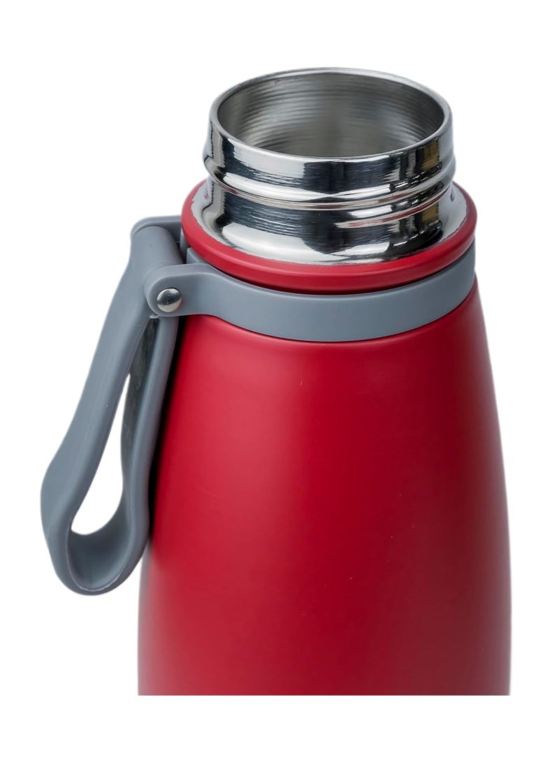 Nessan Elsa 853Ml Stainless Steel Vacuum Bottle - Double Wall Insulation For Hot And Cold Beverages - Comfortable To Hold - Easy To Carry - Indoor And Outdoor Use - Red - Image 3