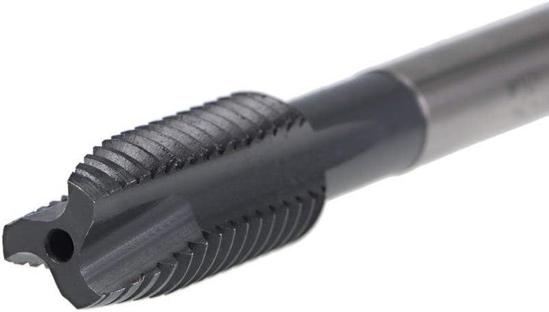 uxcell M10 x 1.5 Spiral Point Threading Tap, H2 Tolerance High Speed Steel TICN Coated, Round Shank with Square End, Metric Screw Taps Tapping Bit for Machinist Thread Repair, 2pcs - Image 5