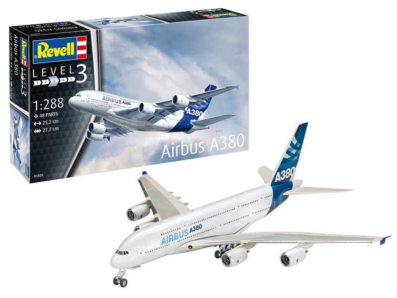 Revell German Level 1288 Airbus A380 Plastic Model 03808 - Image 2
