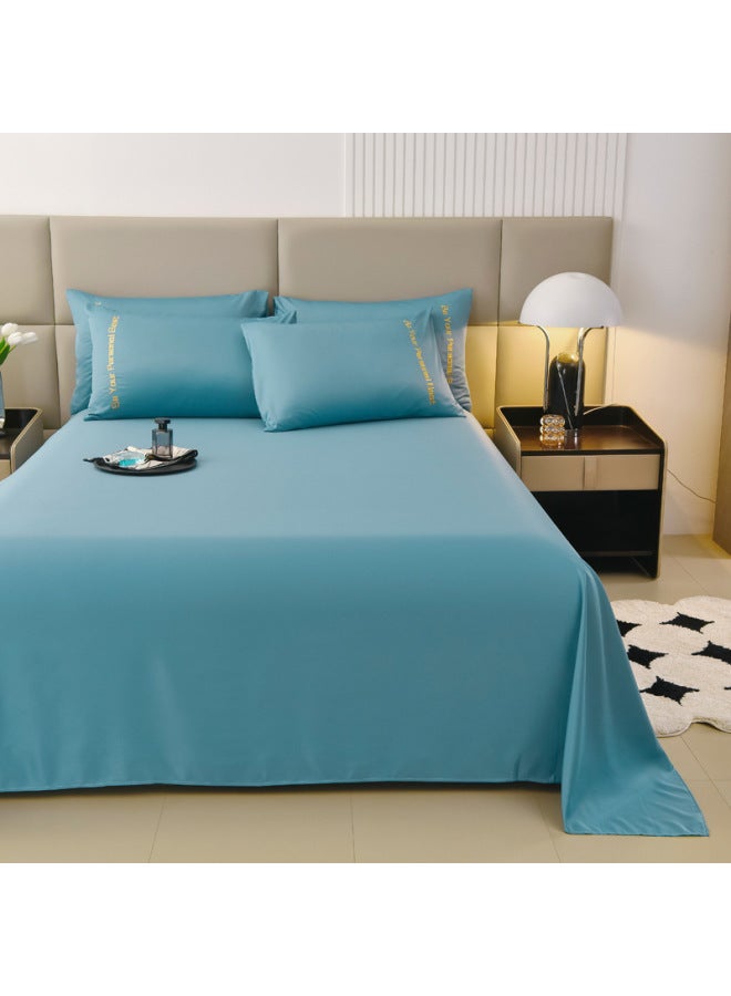 Solid Color Cool Bed Sheetss Single Piece Single Double Ice Quilt Pillowcase Student Dormitory Three-piece Set Summer Non-tencel Silk