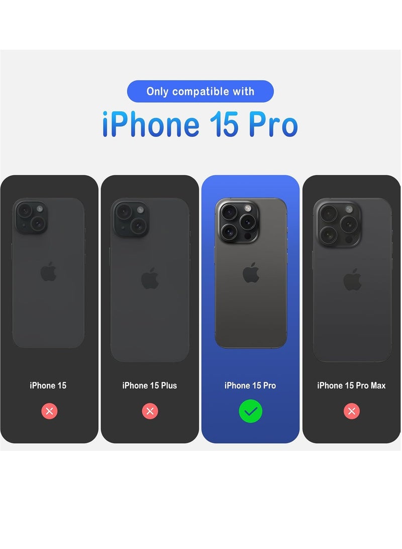 BORTONY iPhone 15 Pro Case Cover 6.1 inch Liquid Silicone iPhone 15 Pro Cover Anti Scratch with Inside Microfiber Lining Shockproof Protective Case for Apple iPhone 15 pro - Image 2