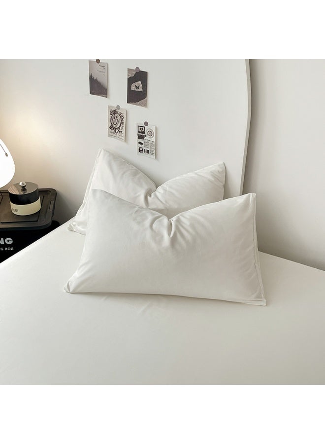 4PCS Duvet Cover Sets, Queen Bedding Quilts Sets Bed Cover, Bedding Set, Including Comforter, Sheet Duvet Cover and 2 Pillows Comforter Sets 200x230cm (White) - Image 2