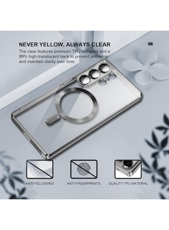 Bobo Compatible with Samsung Galaxy S26 Ultra Case（Only）.Magnetic Cover for S26 Ultra. Glossy Slim Thin Soft funda capa para for Galaxy S26 Ultra 6.9 inch.Compatible with MagSafe (silver) - Image 5