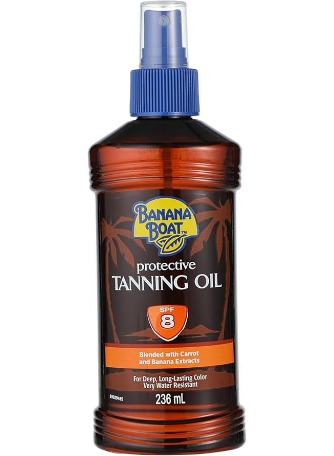 BANANA BOAT Protective Tanning Oil, SPF 8, 236ml - Image 1
