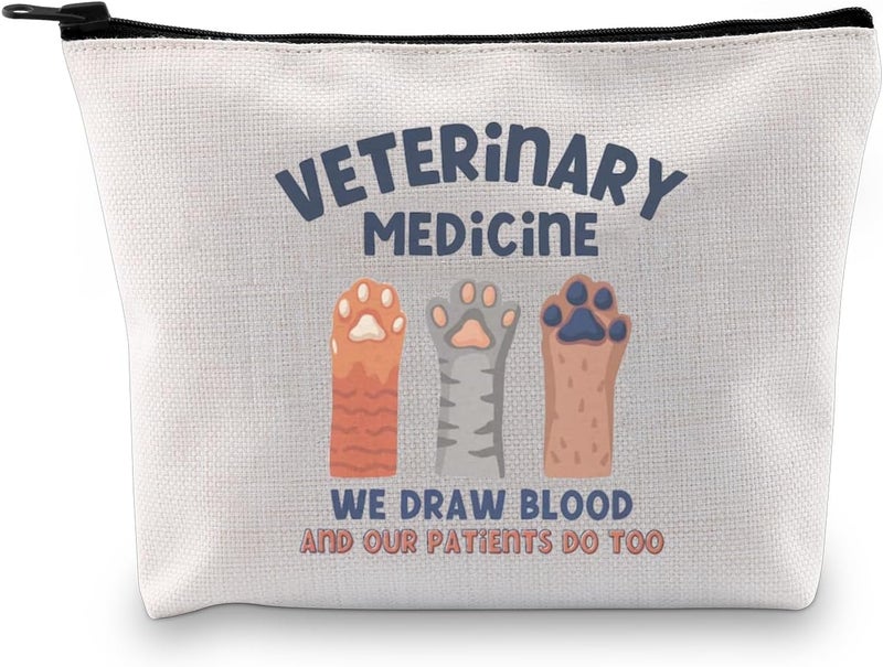 GJTIM Veterinarian Gift Vet Tech Appreciation Graduation Gift Veterinary Medicine Makeup Bag Vet Tech Kit (Veterinary Medicine Bag)