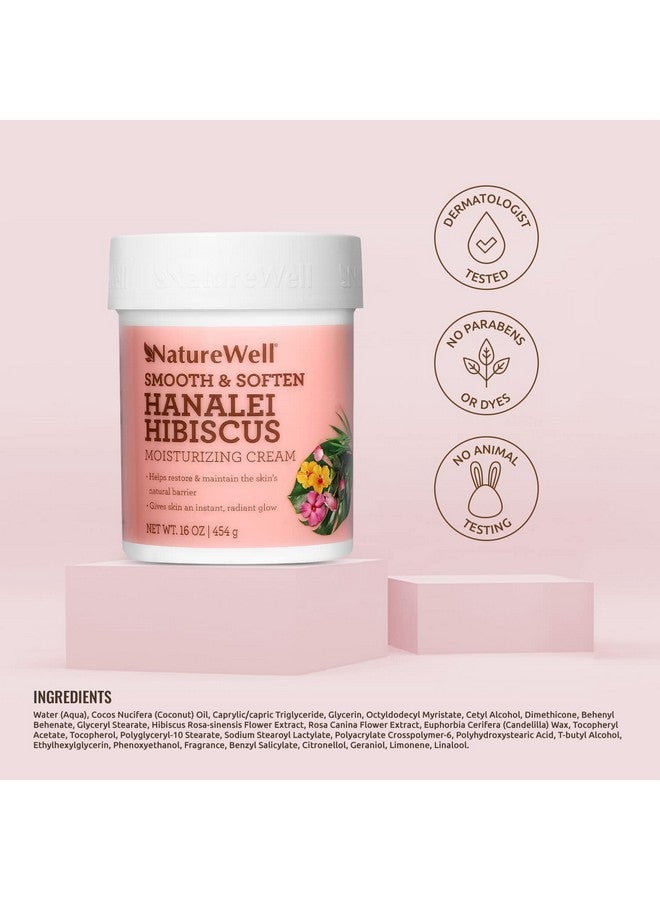 NATURE WELL Smooth & Soften Hanalei Hibiscus Moisturizing Cream For Face & Body Infused With Natural Oils & Extracts Restores Skin Moisture Barrier 16 Oz. - Image 5