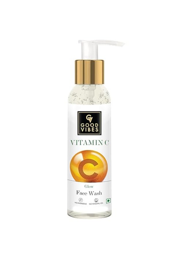 Good Vibes Vitamin C Glow Face Wash, 120 ml Rich in Antioxidants Moisturizing Skin Softening Formula for Healthy Glowing Skin, Helps Reduce Dark Spots & Blemishes For All Skin Types - Image 1