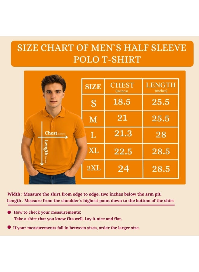 برينت شوب فور مي مجموعة مكونة من 10 قطع من تيشيرت بولو الجولف الرجالي ذو المقاس العادي من القطن الخالص بأكمام قصيرة 220 جرام في المتر المربع الألوان الأساسية - Image 3