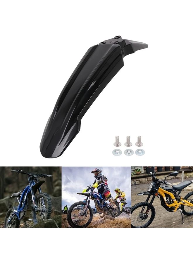 Black Front Fender Mudguard for Electric Dirt Bike - Image 1