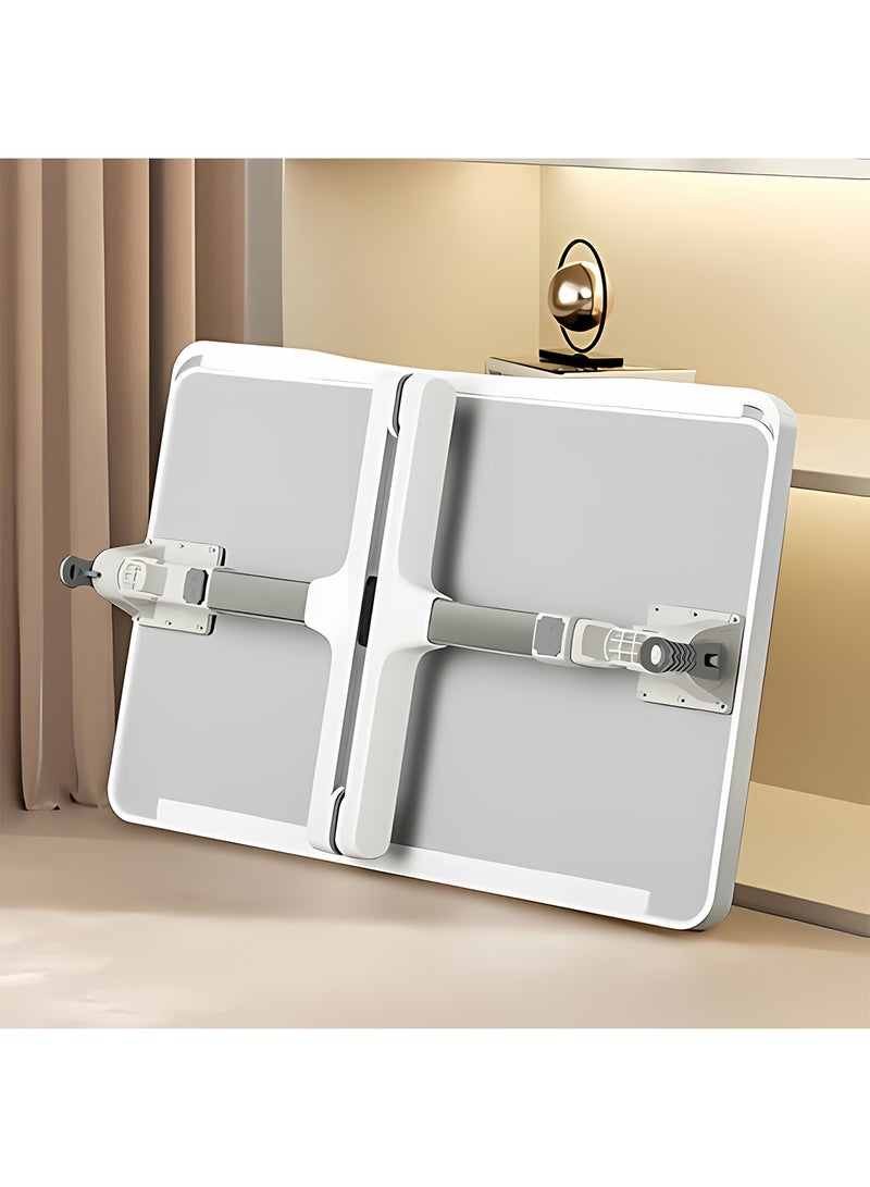 كيدل مكتب كمبيوتر محمول للسرير بارتفاع قابل للتعديل، طاولة سرير مع USB/درج تخزين/حامل أكواب/حامل تابلت/رف كتب، صينية إفطار قابلة للطي محمولة للقراءة والكتابة، سرير وأريكة وأرضية + درج + رف كتب + USB - Image 3