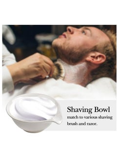 Linkidea Linkidea Ceramic Shaving Bowl, Shaving Soap Lather Mug Cup for Men, Wide Mouth Barber Beard Wet Razor Shave Cream Cup  - Image 4