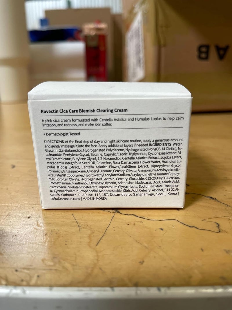 rovectin كريم رويكتين سيكا كير لإزالة العيوب يهدئ تهيج البشرة ويحسن دهنية البشرة والرؤوس السوداء للبشرة الدهنية | كالمين، سنتيلا أسياتيكا | مرطب كوري نباتي (1.96 أونصة سائلة، 50 مل) - Image 4
