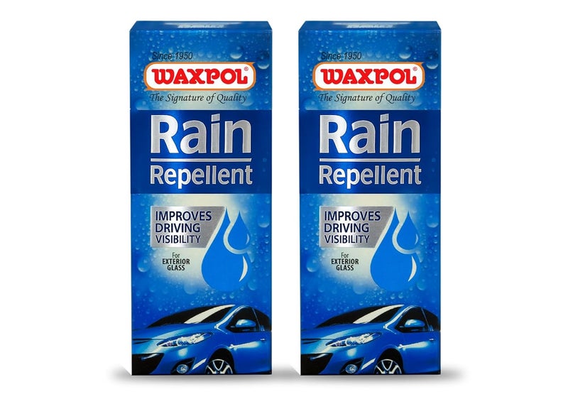 Waxpol Rain Repellent (with Applicator & Microfiber) 45ML (Pack of 2) - Image 1