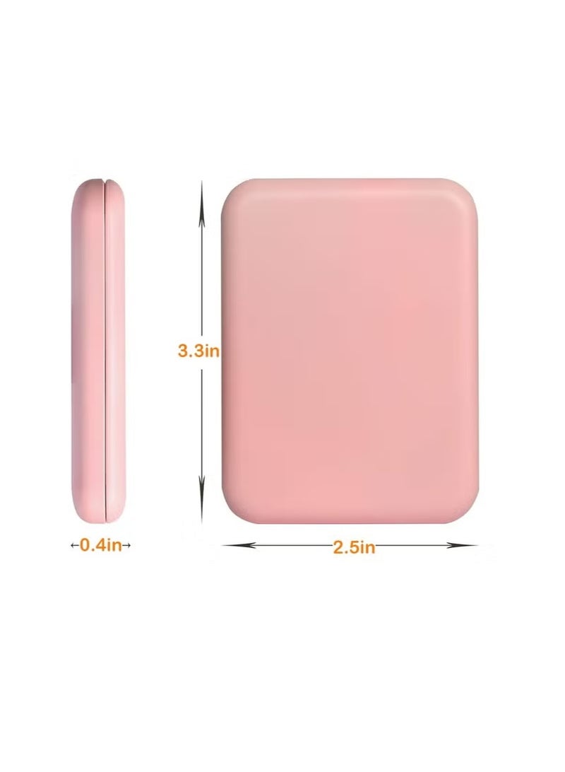 Pocket Mirror, 1X/3X Magnification LED Compact Travel Makeup Mirror With Light, 2-Sided, Portable, Folding, Handheld (Pink)  - Image 5