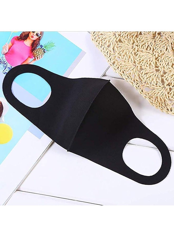 Eleish Reusable Mask – Black Reusable Mask Breathable Cloth Face Protection Adjustable Washable Male and Women Fashion Face Protection Cover , 4 pcs  - Image 3