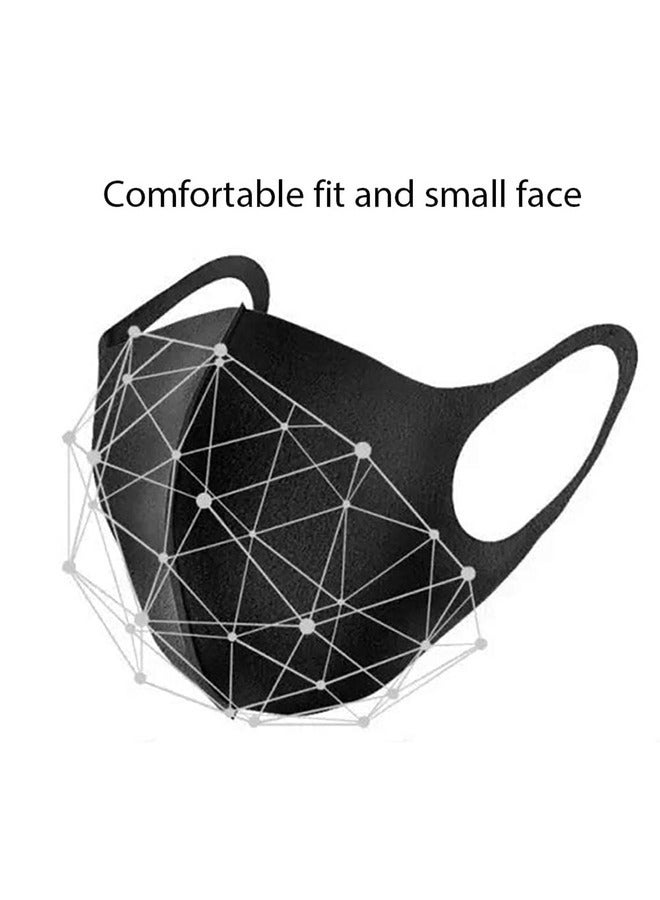 Eleish Reusable Mask – Black Reusable Mask Breathable Cloth Face Protection Adjustable Washable Male and Women Fashion Face Protection Cover , 4 pcs  - Image 4