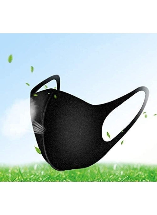 Eleish Reusable Mask – Black Reusable Mask Breathable Cloth Face Protection Adjustable Washable Male and Women Fashion Face Protection Cover , 4 pcs  - Image 5