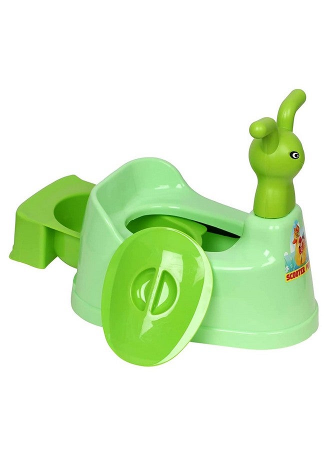 Scooter Style Shape Potty Toilet Training Seat For Kids. (Green)