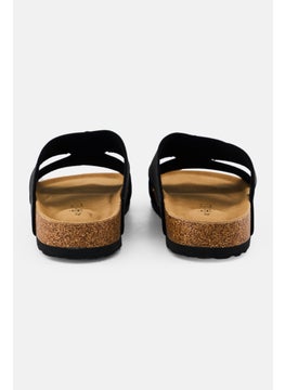 Algspar Men Slip On Cork Sandals, Black  - Image 2